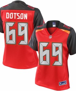 Womens Nfl Pro Line Demar Dotson Red Tampa Bay Buccaneers Jersey - Robokeg