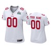 Womens San Francisco 49ers Custom White Super Bowl Liv Game Jersey - Robokeg
