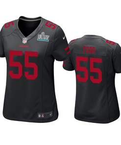Womens San Francisco 49ers Dee Ford Black Super Bowl Liv Game Jersey - Robokeg
