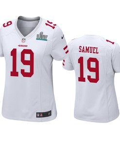 Womens San Francisco 49ers Deebo Samuel White Super Bowl Liv Game Jersey - Robokeg