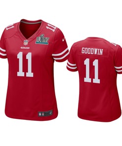 Womens San Francisco 49ers Marquise Goodwin Scarlet Super Bowl Liv Game Jersey - Robokeg