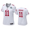 Womens San Francisco 49ers Marquise Goodwin White Super Bowl Liv Game Jersey - Robokeg