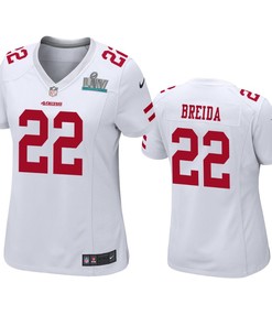 Womens San Francisco 49ers Matt Breida White Super Bowl Liv Game Jersey - Robokeg