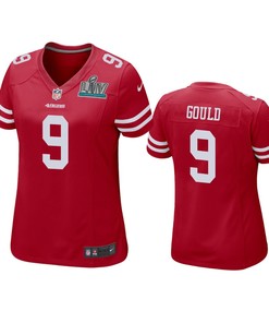 Womens San Francisco 49ers Robbie Gould Scarlet Super Bowl Liv Game Jersey - Robokeg