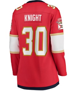 Women's Spencer Knight Red Florida Panthers 2017/18 Home Breakaway Jersey Jersey - Robokeg