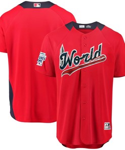 World Majestic 2018 Mlb All-star Futures Game On-field Team Jersey - Scarlet - Robokeg