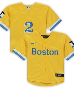 Xander Bogaerts Boston Red Sox Infant City Connect Script Replica Jersey - Gold Mlb - Robokeg