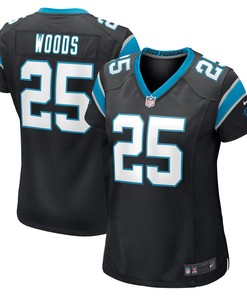 Xavier Woods Carolina Panthers Womens Game Jersey - Black Nfl - Robokeg