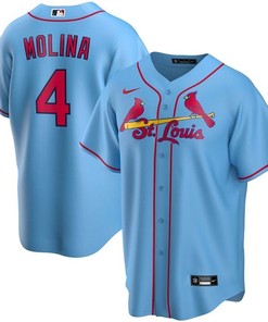 Yadier Molina #4 St Louis Cardinals 2020 Mlb Blue Jersey - Robokeg