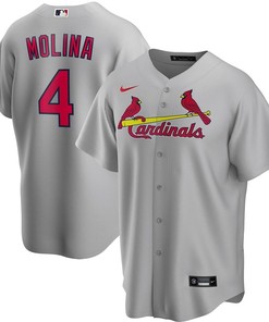 Yadier Molina #4 St Louis Cardinals 2020 Mlb Gray Jersey - Robokeg