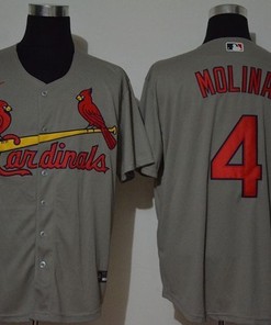 Yadier Molina #4 St Louis Cardinals 2020 Mlb Grey Jersey - Robokeg
