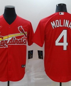 Yadier Molina #4 St Louis Cardinals 2020 Mlb Red Jersey - Robokeg