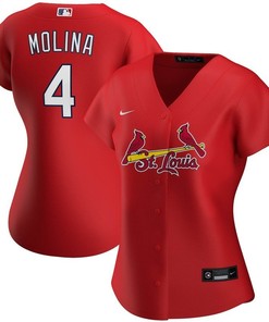 Yadier Molina #4 St Louis Cardinals 2020 Mlb Red Womens Jersey - Robokeg