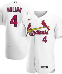 Yadier Molina #4 St Louis Cardinals 2020 Mlb White Jersey A3 - Robokeg