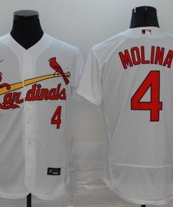 Yadier Molina #4 St Louis Cardinals 2020 Mlb White Jersey A4 - Robokeg