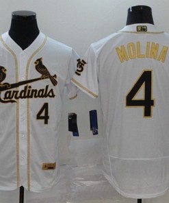 Yadier Molina #4 St Louis Cardinals 2020 Mlb White Jersey A5 - Robokeg