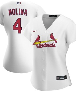 Yadier Molina #4 St Louis Cardinals 2020 Mlb White Womens Jersey - Robokeg
