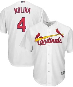 Yadier Molina 4 St. Louis Cardinals Big And Tall Cool Base Player Jersey - White - Robokeg