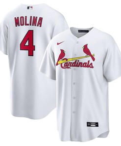 Yadier Molina 4 St. Louis Cardinals Home Men Jersey - White - Robokeg
