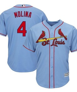 Yadier Molina St. Louis Cardinals Alternate Cool Base Player Jersey - Horizon Blue - Robokeg