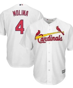 Yadier Molina St. Louis Cardinals Cool Base Player Jersey - White - Robokeg