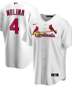 Yadier Molina St Louis Cardinals Home Replica Player Jersey White Mlb - Robokeg