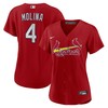 Yadier Molina St Louis Cardinals Womens Alternate Replica Player Jersey Red Mlb - Robokeg