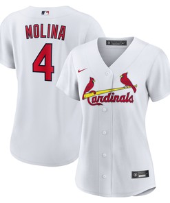 Yadier Molina St Louis Cardinals Womens Home Replica Player Jersey White Mlb Ver 1 - Robokeg