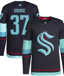 Yanni Gourde Seattle Kraken Adidas Home Authentic Primegreen Player Jersey - Navy Nhl - Robokeg
