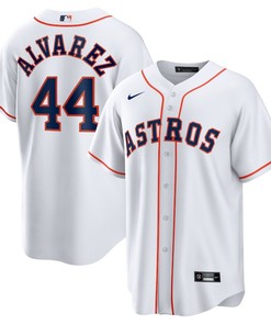 Yordan Álvarez 44 Houston Astros Home Player Jersey - White - Robokeg