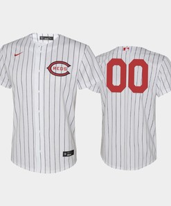 Youth 2022-23 Field of Dreams 00 Custom Cincinnati Reds White Jersey - Robokeg