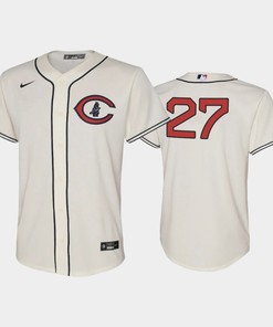 Youth 2022-23 Field of Dreams 27 Seiya Suzuki Chicago Cubs Cream Jersey - Robokeg