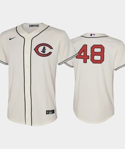 Youth 2022-23 Field of Dreams 48 P.J. Higgins Chicago Cubs Cream Jersey - Robokeg