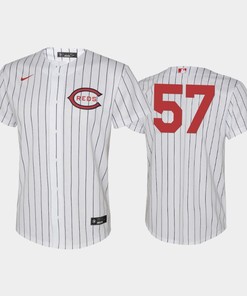 Youth 2022-23 Field of Dreams 57 Stuart Fairchild Cincinnati Reds White Jersey - Robokeg