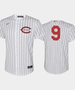 Youth 2022-23 Field of Dreams 9 Mike Moustakas Cincinnati Reds White Jersey - Robokeg