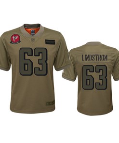Youth Atlanta Falcons Chris Lindstrom Camo 2019 Salute To Service Jersey - Robokeg