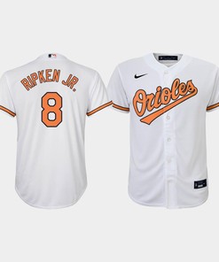 Youth Baltimore Orioles Cal Ripken Jr. 8 White Home Jersey MLB Jersey - Robokeg