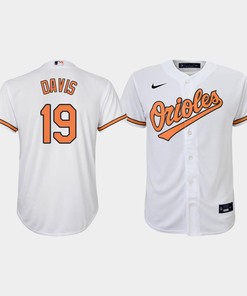 Youth Baltimore Orioles Chris Davis 19 White Home Jersey MLB Jersey - Robokeg