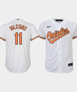 Youth Baltimore Orioles Jose Iglesias 11 White Home Jersey - Robokeg