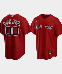 Youth Boston Red Sox 00 Custom Alternate Red Jersey - Robokeg
