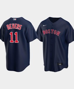 Youth Boston Red Sox 11 Rafael Devers Alternate Navy Jersey - Robokeg