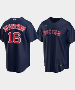 Youth Boston Red Sox 16 Andrew Benintendi Alternate Navy Jersey - Robokeg