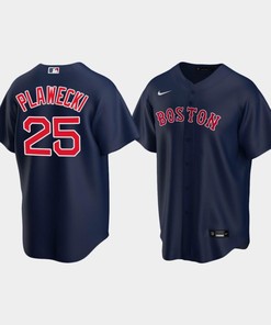 Youth Boston Red Sox 25 Kevin Plawecki Alternate Navy Jersey - Robokeg