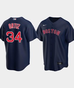 Youth Boston Red Sox 34 David Ortiz Alternate Navy Jersey - Robokeg