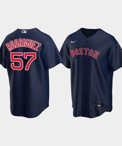 Youth Boston Red Sox 57 Eduardo Rodriguez Alternate Navy Jersey - Robokeg