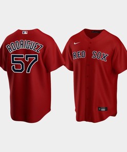 Youth Boston Red Sox 57 Eduardo Rodriguez Alternate Red Jersey - Robokeg