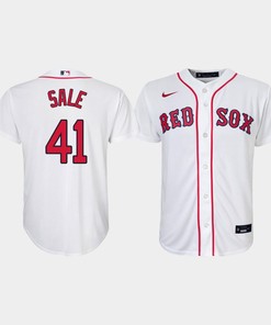 Youth Boston Red Sox Chris Sale 41 White Home Jersey - Robokeg