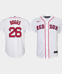 Youth Boston Red Sox Wade Boggs 26 White Home Jersey - Robokeg