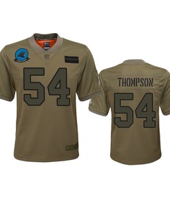 Youth Carolina Panthers Shaq Thompson Camo 2019 Salute To Service Game Jersey - Robokeg