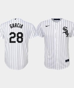 Youth Chicago White Sox Leury Garcia 28 White Home Jersey - Robokeg